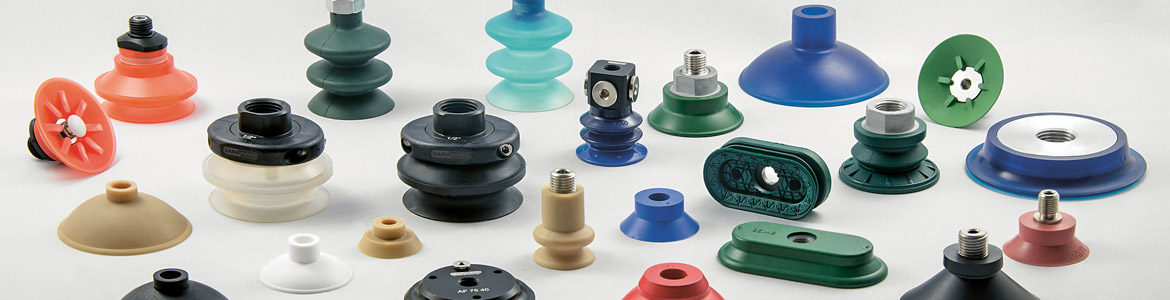 Finned flat suction cups AM series without support