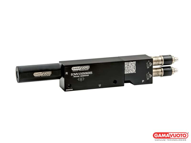 Single-stage cartridge vacuum generators mod. ECMV 70 ÷ 150