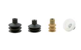 Special bellow suction caps with female vulcanized thread