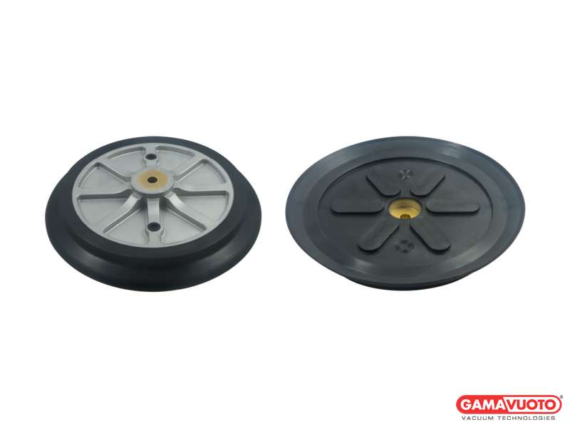 DIsc suction cups VDUSF300 Series with vulcanized support in aluminium