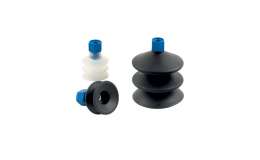 Special bellow suction caps with fixed female support